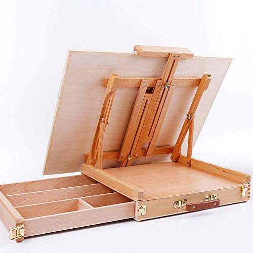 Foldable Solid Wood Exquisite Painting Box Beech Art Sketching Dedicated A-Frame