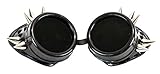 Black Cone Spike Goggles Sunglasses Cosplay Aviator Steampunk Gothic Burning Man