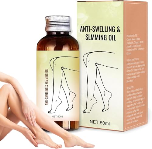 Aceite de masaje para piernas, aceite corporal para reafirmar, reducir la hinchazón de las piernas de forma natural para mujeres y hombres (1 Pcs)