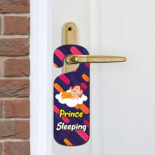 Image of CVANU Prince Sleeping Wooden Door Sign Hanger Size(24cm x 8.5cm) cv80