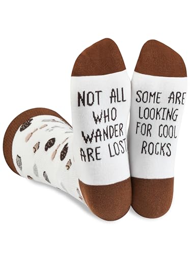 InnoBeta Geology Rock Collector Gifts, Geologist Rocks Hounding Gift Socks for Enthusiasts, Women, Men, Unisex