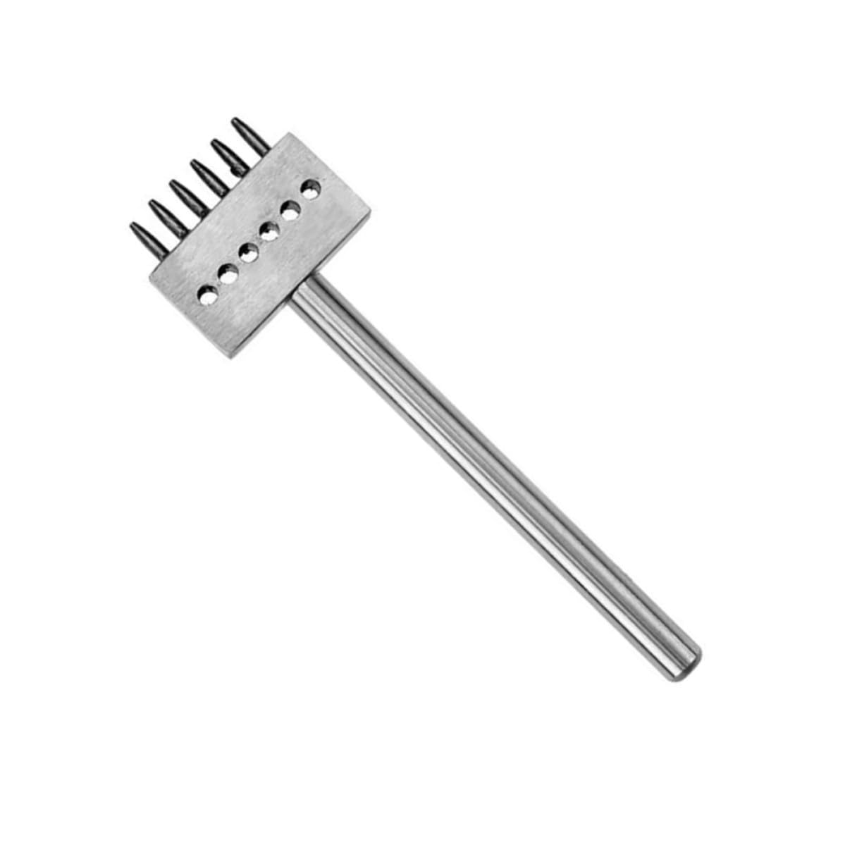 Diamond Chisel Hole Punch Set for Leather Craft, Six Holes Steel