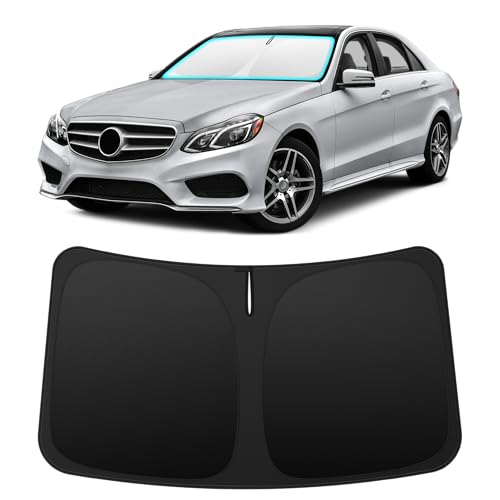 Image of INSAUTO Custom Fit Windshield Sun Shade for Mercedes-Benz E-Class 2010-2016 | Foldable Front Window Sunshade Car Accessories, UV & Heat Reflector, Keeps Interior Cool, Includes Storage Bag
