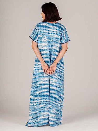 Image of Evolove Women's Viscose Liva Long Maxi Night Gown Nighty Dress with Pocket, Super Soft Comfortable (LNG-Rayon)