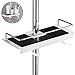 DUFU Mensola per Bagno, Mensola per Doccia Senza Trapano Organizzatore per Bagno con Fibbia e Ganci Scaffale Antiruggine per Asta Doccia 22mm-25mm