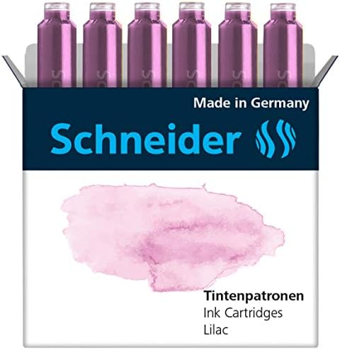 Schneider 166100 pastelowe wkłady atramentowe (standardowe wkłady do pióra), sortowane, 10 x 6 sztuk