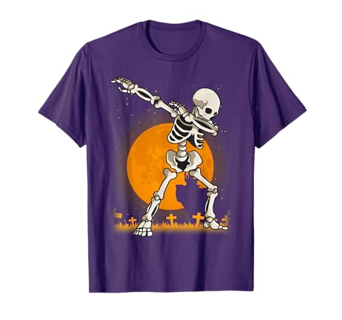Halloween for Boys Kids Girl Dabbing Skeleton Costume T-Shirt
