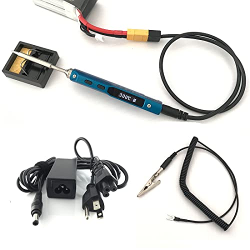 Up To 40% OFF UY CHAN Upgraded Original TS100 Digital OLED Programmable Pocket-size Portable Soldering Iron Station Kit for Field Repair (Blue with B2 Tip)
