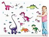 Wall Decal Stickers Dinosaurs T-rex Kids Bedroom Nursery Daycare and Kindergarten Mural Home Decor DIY Self Adhesive Removable