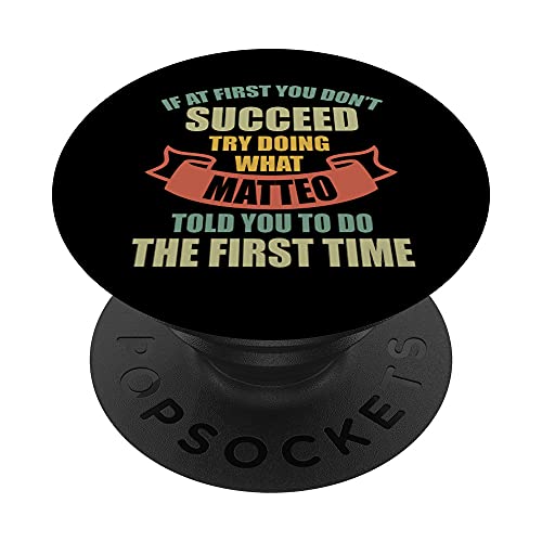 MATTEO - Camisa con nombre personalizado MATTEO PopSockets PopGrip Intercambiable