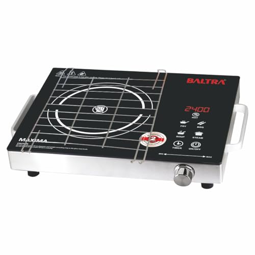 Image of BALTRA 2400 Watt Infrared Induction Cooktop With Digital Display| Maxima BIC164-5KV Surge Protection| Sensor Touch| Steel Food grade grill| 2 Year Door step Warranty