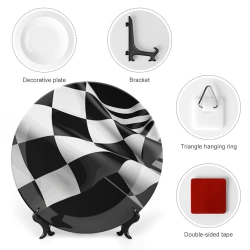 Plato Decorativo Bone China Blanco con Soporte 7in miniatura 3