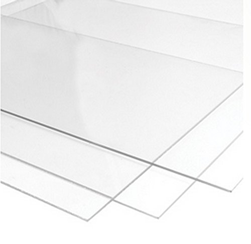 Image of RuudraScott 500mm x 500mm Clear Acrylic Perspex Plastic Sheet - 2mm, 3mm, 4mm, 5mm, 6mm Thicknesses (2mm Thick)