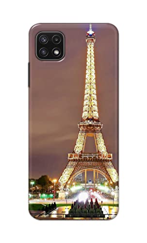 Image of PRINTFIDAA Lovers Famous Place Eiffel Tower in Paris Printed Designer Hard Case for Samsung Galaxy A22 5G, A22s 5G Back Cover -(e) RPM1009