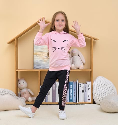 Image of Axumity Toddler Baby Girls Clothes Long-sleeve Tie Dye Hoodie Sweatshirt Pants Hooded Outfit Set