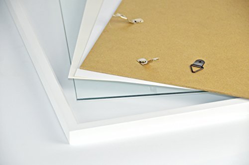 Ray & Chow A3 White Matted Picture Frame,Made To Display Pictures A4 (8.3 X 11.7 Inches) With Mat Or A3 (11.7 X 16.5 Inches) Without Mat,Solid Wood And Glass Window,Wall Mounted,2 Pack #TOP3