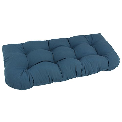Blazing Needles Twill Rounded Back Loveseat Cushion, 42" x 19", Indigo 1 Count