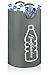 Produktbild COTTARA Original recycelter Flaschensammler für Leergut  hergestellt aus recycelten PET-Flaschen  Ideal als Pfandflaschen Aufbewahrung Pfandflaschen Sammelbehälter  Extra groß 69l grau (Grau, L)