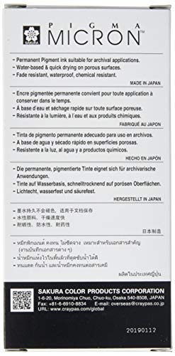 Sakura Micron Drawing Pen, 01, Black #TOP2