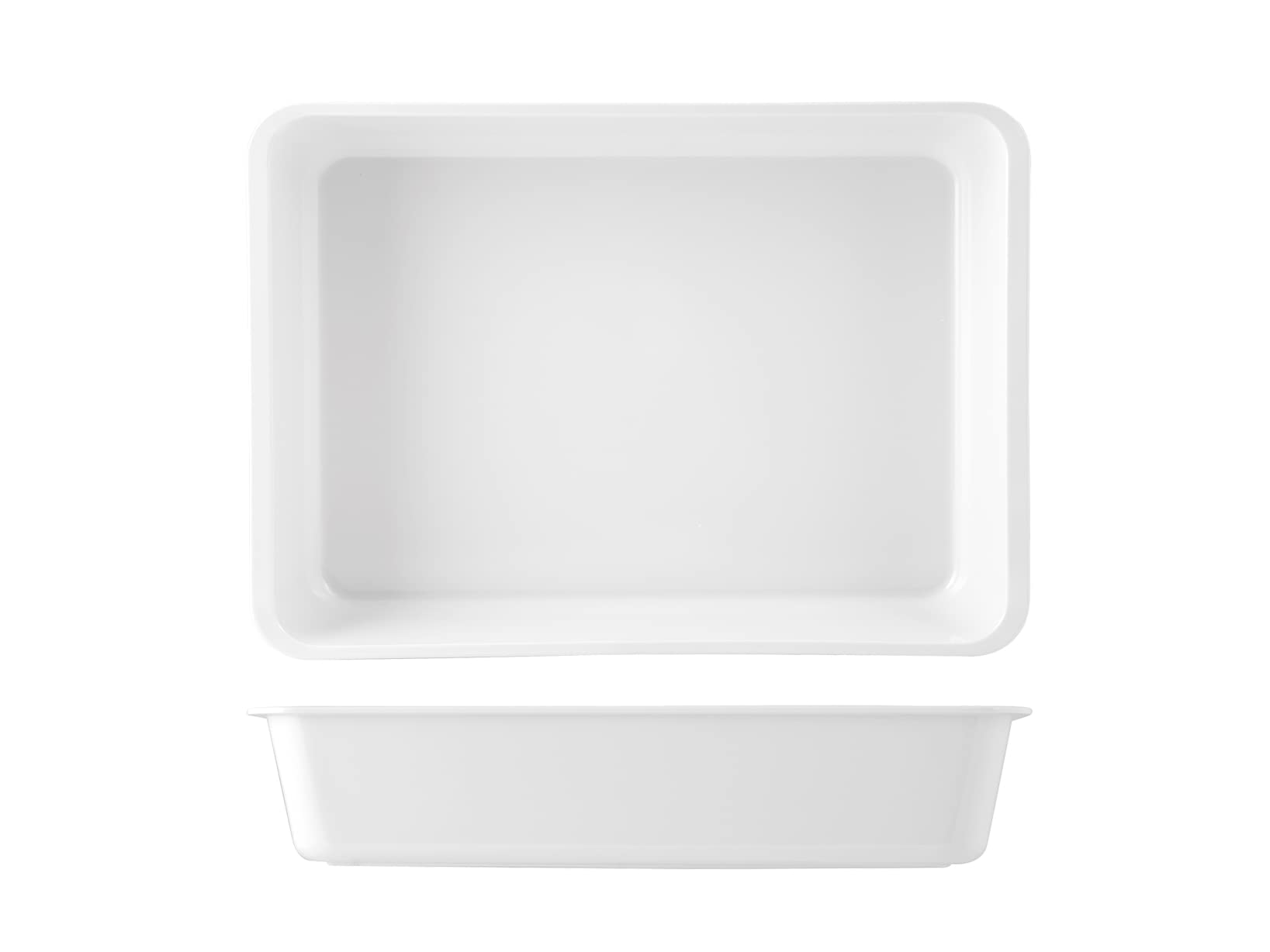 Plateau blanc avec bord H&H 35x25 cm en plastique pour le service quotidien