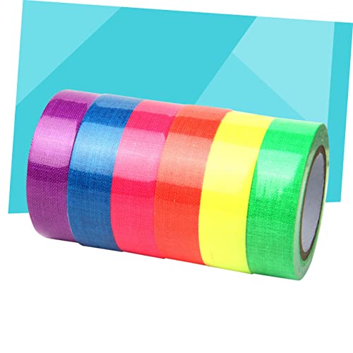 UKCOCO 6 Rolos Fita De Brilho Para o Palco Fita Fluorescente Fita De Luz Neon Fita Reflectiva Ultrav