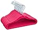 Amazon Basics Kid's Velvet Non-Slip Clothes Hanger, 11.6 Inch, Pink - Pack of 30