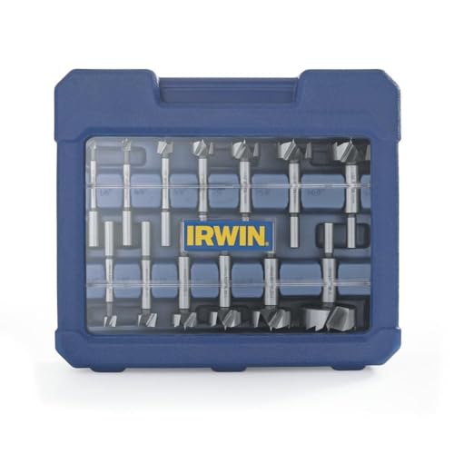 IRWIN Marples Forstner Bit Set, Wood Drill Bits, Made of Carbon Steel, Ideal for Fine Woodworking, Cabinet-making and more, 14 Pieces (1966893)