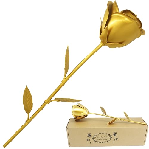 Rifyta 50th Anniversary Gold Gifts 50th Gold Anniversary Rose Gifts Golden Rose for Women Men...