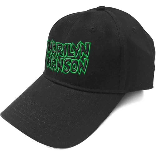 Casquette de baseball Marilyn Manson noire avec broderie Say10 haute densité taille unique