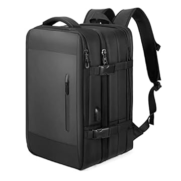 Mochila feminina de viagem grande, impermeável, aprovada como bagagem de mão, para trilha e esportes ao ar livre, B8 - Preto, X- Large