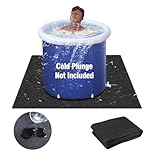 Cold Plunge Tub Mat, 50"X50" Ice Bath Tub Protector Mat Indoor Outdoor, Absorbent Flooring Protector Mat for Cold Plunge Ice Bath Tub, Waterproof Slip-Proof Backing, Cold Plunge Ice Bath Accessories