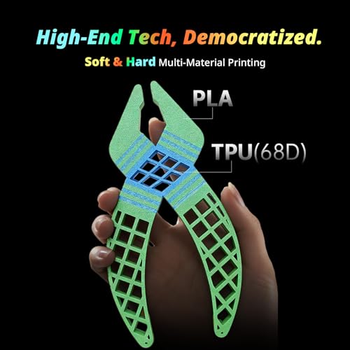 Image of Anycubic Kobra X Multicolor 3D Printer, Easy Setup with Native 4-Color Printing Up 19 Color, 600mm /s Fast 3D Printing, AI Camera, Quiet 45dB, 260mm, FDM for Kids Beginners Family Makers Professional