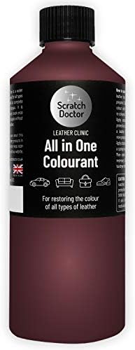 Scratch Doctor All in One Leather Colourant Self Seal Leather Dye Repair Paint for Furniture, Sofas, Car Seats (Black, 250ml)