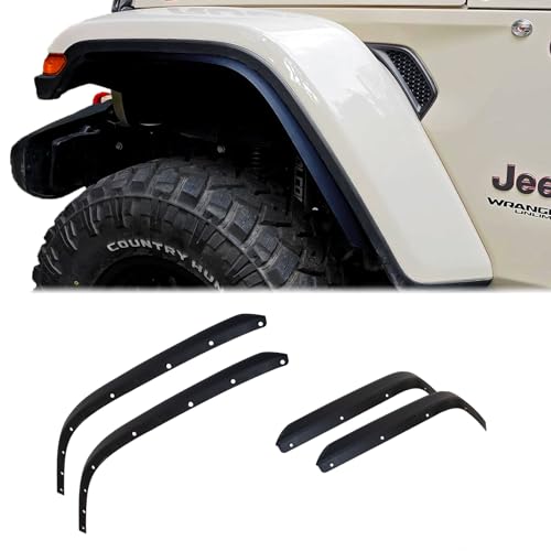 ETL INDUSTRIES Front & Rear Fender Flares Extensions Set Fits 2018-2024 for Jeep Wrangler JL JLU Unlimited Rubicon 2/4 Doors Wheel Fender Liner (Fit High Clearance Fender Flares)