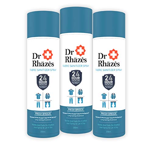 Dr Rhazes 24 Hour Fabric Sanitizer Spray 250 ml, Pack Of 3 Amazon