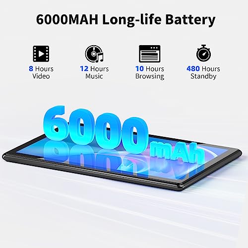 SGIN Tablet 10 Zoll 8GB RAM 128GB ROM, Android 12 Tablet 800 x 1280 IPS, 5MP + 8MP Kamera, Bluetooth 5.0, GPS, 6000mAh (TF 256 GB erweiterbar) – Bild 6