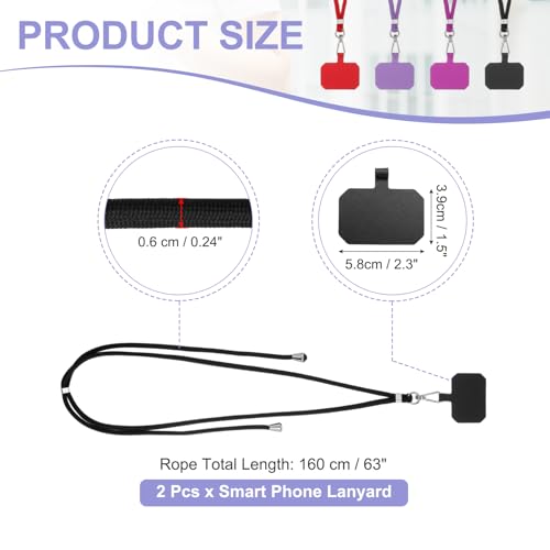 Cordones universales para teléfono inteligente con correa ajustable y adaptable 2