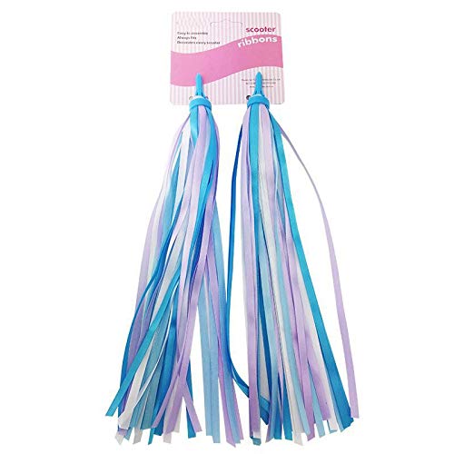 Aishemi Bike Handlebar Streamers Bicycle Scooter Trike Colorful Long 11" Length Satin Ribbon Streamer - Easy Attachment To Cycle's Handlebars (1 Pair) #TOP26