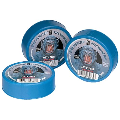 Mill-Rose 70885 Blue Monster PTFE Pipe Thread Sealant Tape, 1/2-Inch x 1429-Inches, Blue