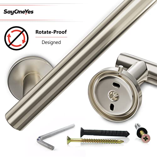 Sayoneyes Brushed Nickel Toilet Paper Holder Wall Mount - Sus304 Stainless Steel Rotate Proof - Toilet Paper Roll Holder For Bathroom, Kitchen, Washroom #TOP2