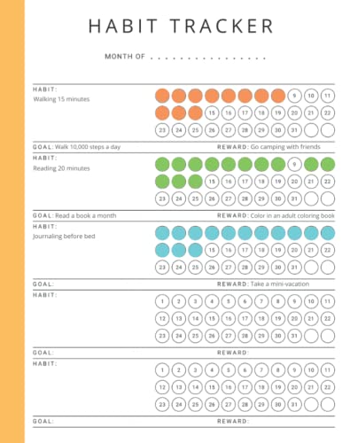 Habit Tracker: A Diary To Help You Track How Well You're Sticking With Daily Habit And Get Disciplined