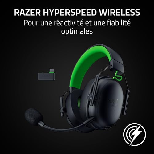 Razer BlackShark V3 X HyperSpeed pour Xbox Casque sans Fil pour ’Esport Ultra léger 270 g Haut parleurs de 50 mm Micro Amovible HyperSpeed 2 4 GHz et Bluetooth XboxPC | - vue 4