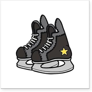 CafePress Ice Hockey Skates Square Car Magnet 3 X 3 Square Car Magnet, Magnetic Bumper Display