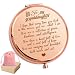 HNLUGF to My Granddaughter - You're Amazing and Beautiful - Pocket Mirror, Granddaughter Engraved Compact Mirror, Family First Mirror Encouragement Gifts from Grandparents (Rose Gold-A)