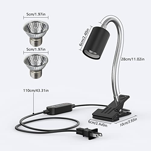 Silicar SYHL-03 Reptile Heat Lamp, Timing Turtle Light Uvb/Uva Basking Spot Lamp thumb #6