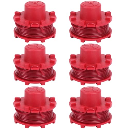 Yweller 6 Pack GE-CT 36/30 Li E Spool Line Compatible with Einhell String Trimmers GE-CT 18/33 Li E,GP-CT 36/35 Li BL,AGILLO 36/255 BL und AGILLO 18/200,.080/2mm, 26Ft/8 M Replacement Spool Line