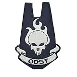 ODST Wht/Blk Tactical Patch [3.50 inch - Hook Fastener Backing - HT2]