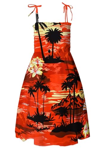 Image of SANGTREE Girls' Women's Summer Sundress Casual Smocked Floral Beach Holiday Dress, 18 Month - XL