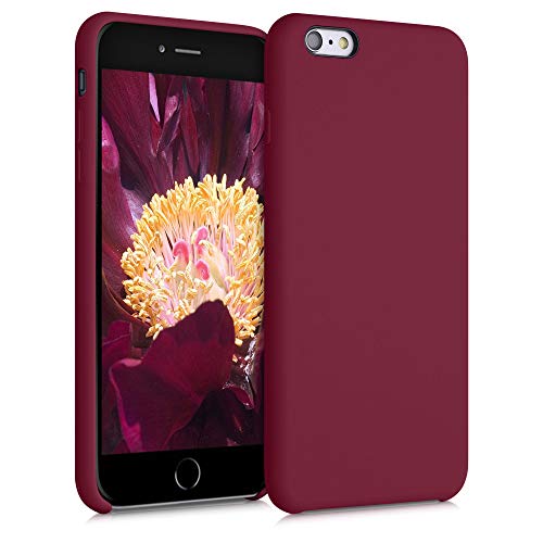kwmobile Hülle kompatibel mit Apple iPhone 6 Plus / 6S Plus Hülle - Silikon Handy Case - Handyhülle weiche Oberfläche - kabelloses Laden - Rhabarber Rot kwmobile Hülle kompatibel mit Apple iPhone 6 Plus / 6S Plus Hülle - Silikon Handy Case - Handyhülle weiche Oberfläche - kabelloses Laden - Rhabarber Rot