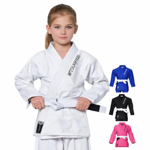 Starpro - Gi Jiu Jitsu BJJ Pré-rétréci pour Enfants Evolve - Uniforme Léger en Plusieurs Tailles et Couleurs - Junior